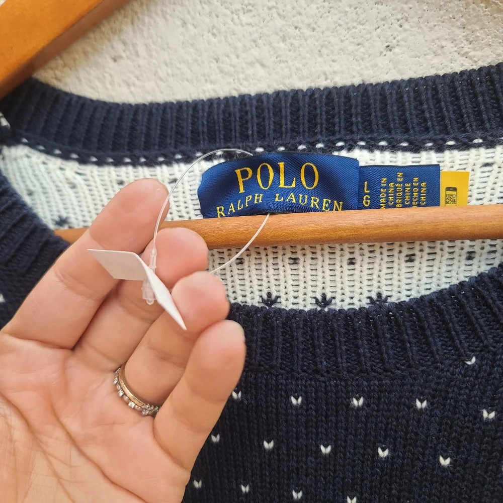 Polo Ralph Lauren | Skier Cotton Knitted Sweater Navy Multi Size Large